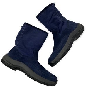 L.L. Bean Boots Blue Fleece Lined LL Bean Leather Boots Women’s 6.5 M